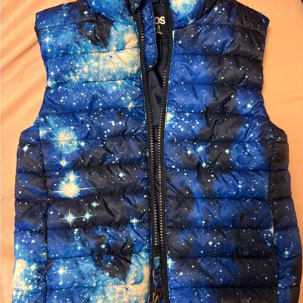 Lands End Kids Galaxy Print Puffer Vest